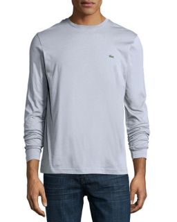 Lacoste Long Sleeve Crewneck Tee, Gray