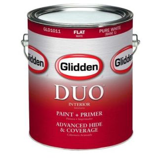 Glidden DUO 1 gal. Base 3 Interior Flat Paint and Primer GLD1013 01