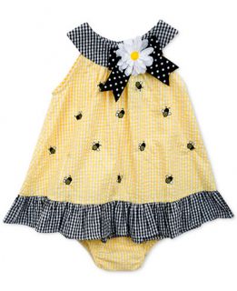 Rare Editions Baby Girls Yellow Honeybee Dress   Dresses   Kids