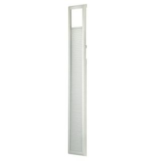 ODL 7 in. x 64 in. Enclosed Add On Cellular Shade in white for steel & fiberglass doors with frame around glass DISCONTINUED SWM76401