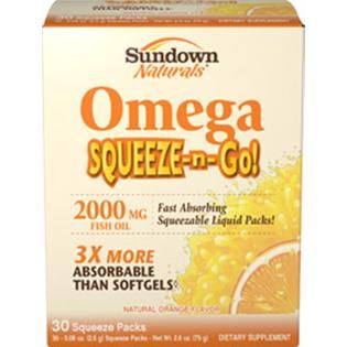 Sundown Naturals Omega To Go Squeeze Packs 30 Ct   Health & Wellness
