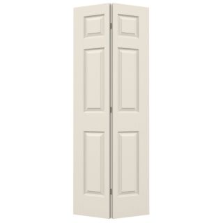 ReliaBilt (Primed) Hollow Core 6 Panel Bi Fold Closet Interior Door (Common 30 in x 80 in; Actual 29.5 in x 79 in)