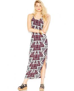 Free People Serves You Right Printed Side Slit Maxi Dress   Dresses