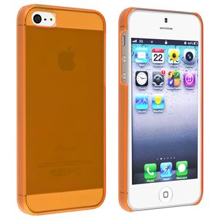 BasAcc Clear Orange Snap on Slim Case for Apple iPhone 5/ 5S