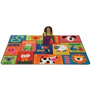 Carpets For Kids 2901 Animal Sounds Toddler 4 ft. x 6 ft. Rectangle Rug