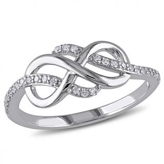 10K White Gold Diamond Accented "Infinity" Ring   7652434