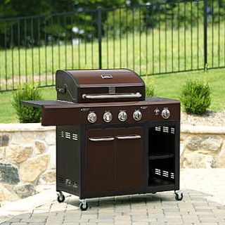 Kenmore 4 Burner Mocha Gas Grill with Storage   Outdoor Living