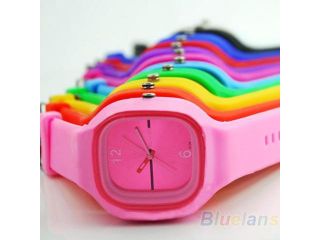 Colorful Mens Womens Jelly Silicone Fashion Sport Quartz Simple Wrist Watch 11 Color