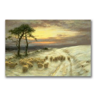 Sheep in the Snow by Joseph Farquharson Painting Print on Canvas