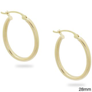 Gioelli 14k Yellow Gold Oval Hoop Earrings   Shopping   Top