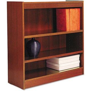 Alera Square Corner 3 Shelf Bookcase, Wood Veneer, 36" x 12" x 36"
