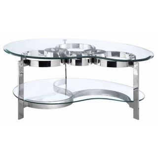 Nova Round Glass Top Vortex Iron Base Accent Table