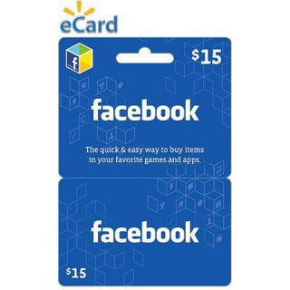 Facebook $15 eGift Card 