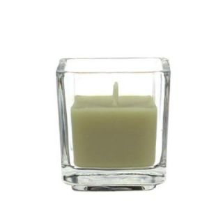 Zest Candle 2 in. Sage Green Square Glass Votive Candles (12 Box) CVZ 039