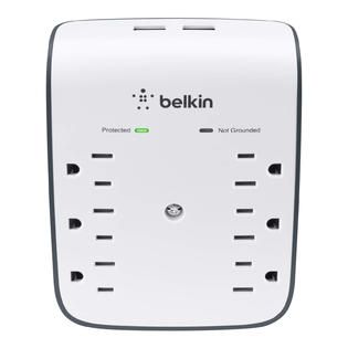 Belkin 6 Outlet Wall Mount Surge Protector BSV602BG   TVs