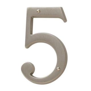 Baldwin 90675 Address Numbers House Number Home Accents 5 ;Satin Nickel