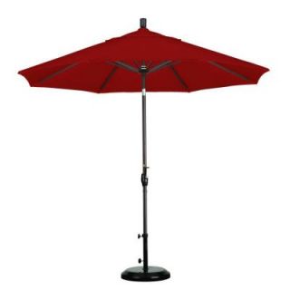 California Umbrella 9 ft. Aluminum Push Tilt Patio Umbrella in Brick Pacifica GSPT908117 SA40