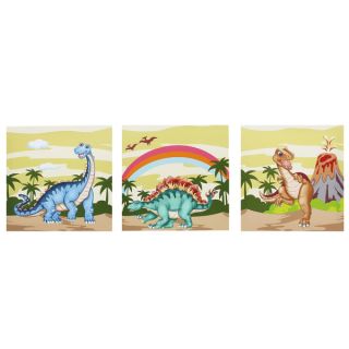 Teamson Fantasy Fields Dinosaur Kingdom Canvas Wall Art Set
