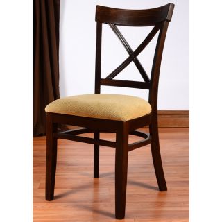 Walnut X back Dining Chairs (Set of 2)