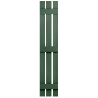 Severe Weather 2 Pack Heritage Green Board and Batten Vinyl Exterior Shutters (Common 12 in x 59 in; Actual 12.38 in x 59 in)