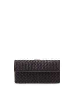 Bottega Veneta Basic Woven Wallet, Black