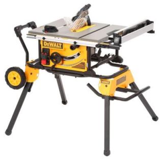 DEWALT 15 Amp 10 in. Job Site Table Saw with Rolling Stand DWE7491RS