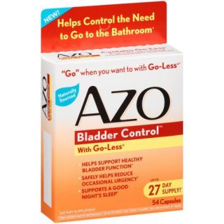 AZO Bladder Control with Go Less Dietary Supplement Capsules, 54 count