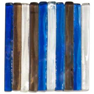 Elida Ceramica 4 Pack Murano Clear Festival Glass Square Indoor/Outdoor Square Accent Tile (Common 2 in x 2 in; Actual 2 in x 2 in)
