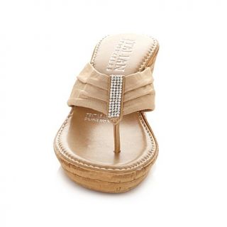 Italian Shoemakers "Pearl" Fabric Thong Sandal   7776087