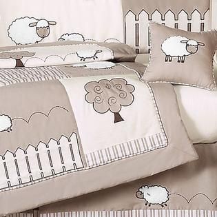 Sweet Jojo Designs  Lamb Collection 9pc Crib Bedding Set