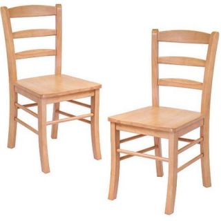 Hannah Ladder Back Chairs   Set of 2, Light Oak