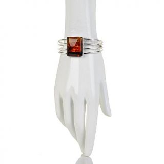 Jay King Multicolor Amber Sterling Silver Cuff Bracelet   8000571