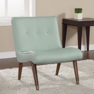 TRIBECCA HOME Charlotte Faux Leather Armless Accent Chair