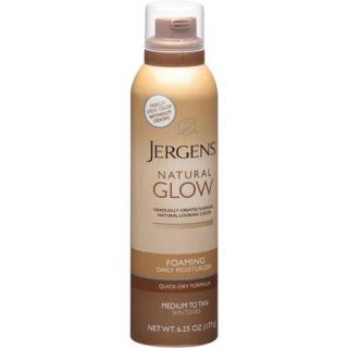 Jergens Natural Glow Foaming Daily Moisturizer, Medium to Tan, 6.25 oz