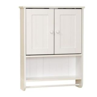 Zenna Home 19.19 in. W Country Cottage Wall Cabinet in White E9114W
