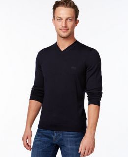 BOSS Hugo Boss Batisse E Wool V Neck Sweater   Sweaters   Men