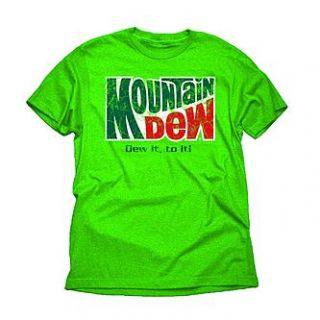 Mountain Dew Mens Logo T Shirt   Mountain Dew   Clothing, Shoes