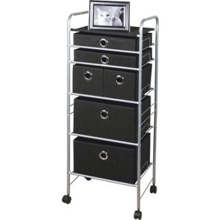 Multicolor Six drawer Rolling Storage Scrapbooking and Craft Cart