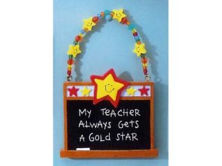 My Teacher Always Gets A Gold Star Message Christmas Ornament