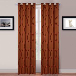 Lavish Home Lavish Home Metallic Grommet Curtain Panels 84 inch   Home
