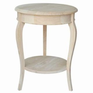 International Concepts Unfinished Wood Cambria Tall Accent Table OT 18R 18