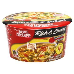Nissin Bowl Noodles Soup, Ramen Noodle, Rich & Savory, Chicken Flavor