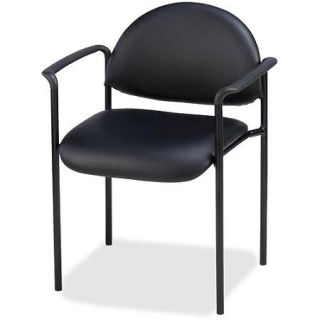 Lorell Reception Guest Chair, Black