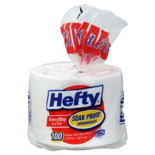 Hefty Plates, Everyday, 8.875 Inch, 100 plates   Food & Grocery