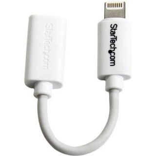 StarTech White Micro USB to Apple 8 pin Lightning Connector Adapter for iPhone / iPod / iPad   Lightning/USB for iPhone,