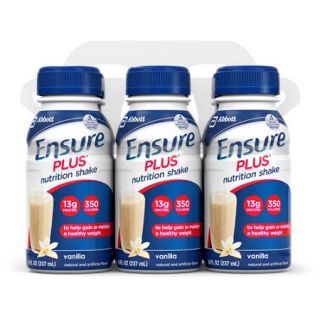 Ensure Plus Nutrition Shake, Vanilla Shake, 8 fl oz (Pack of 24)