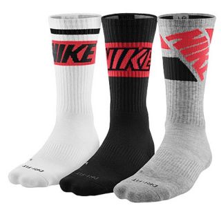 Nike 3PK Dri FIT Fly Rise Crew Socks   Mens   Training   Accessories   White/Black/Grey