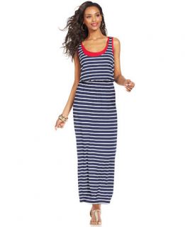 Style&co. Layered Look Striped Maxi Dress   Dresses   Women