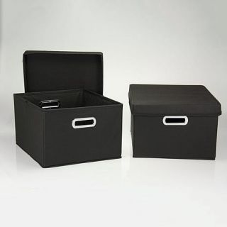 2 piece Nested Box Set with Black Lids KD   7050085