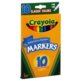 Crayola Markers, Classic Colors, Fine Line, 10 markers   Toys & Games
